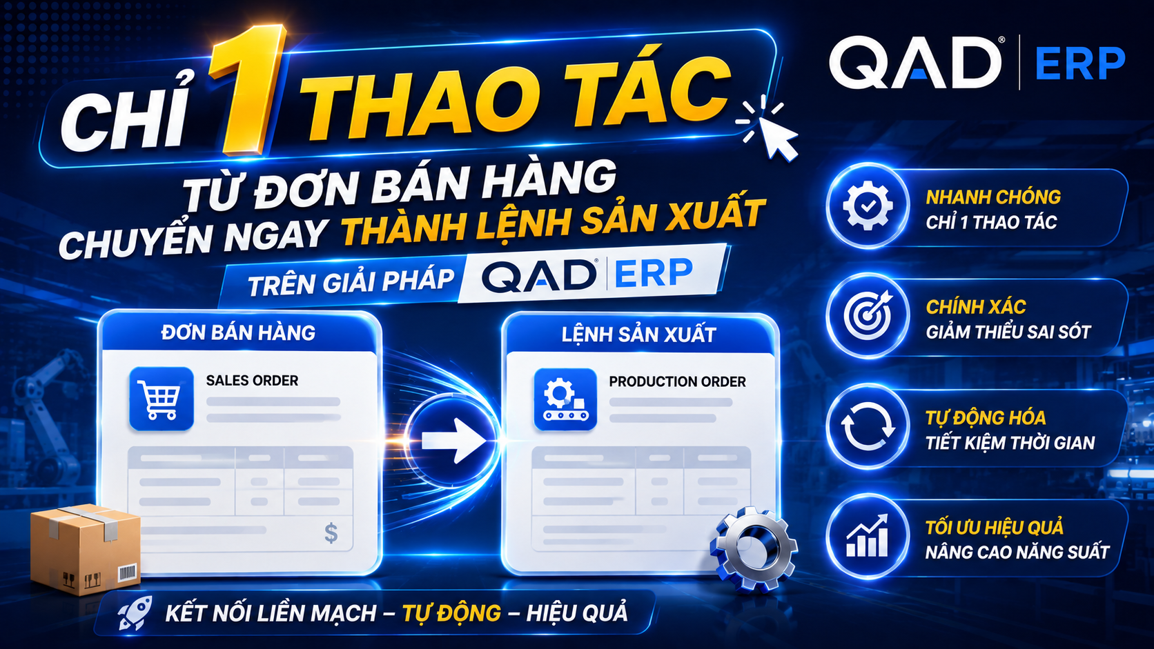 Chuyển Đơn bán hàng thành Lệnh Sản Xuất-QAD ERP